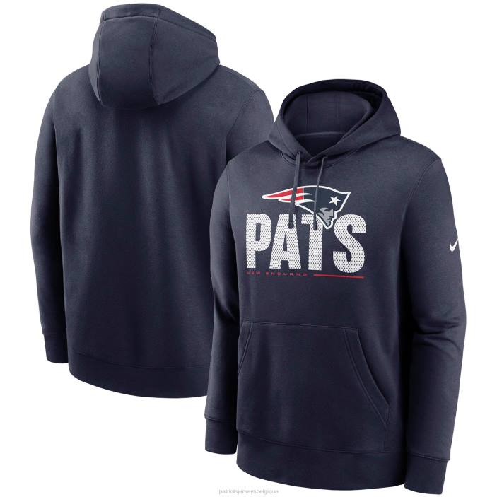Patriots Jersey Hommes sweat à capuche nike team impact club bleu marine vêtements 864Z677