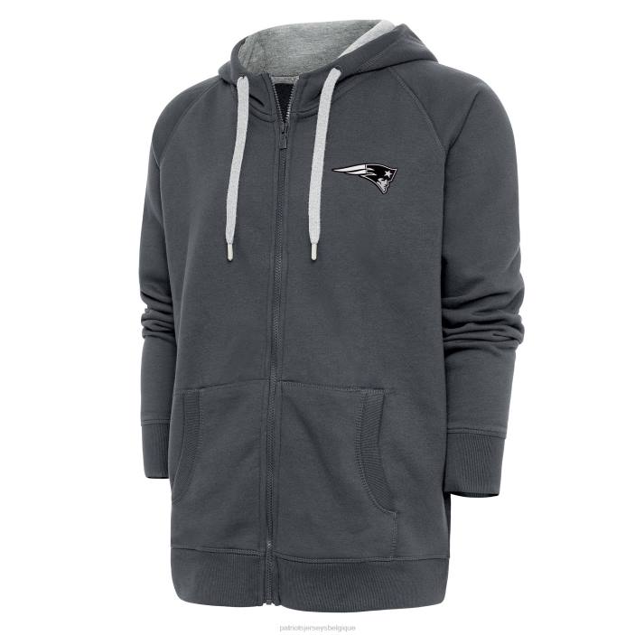 Patriots Jersey Hommes sweat à capuche zippé avec logo métallique antigua antigua vêtements 864Z764