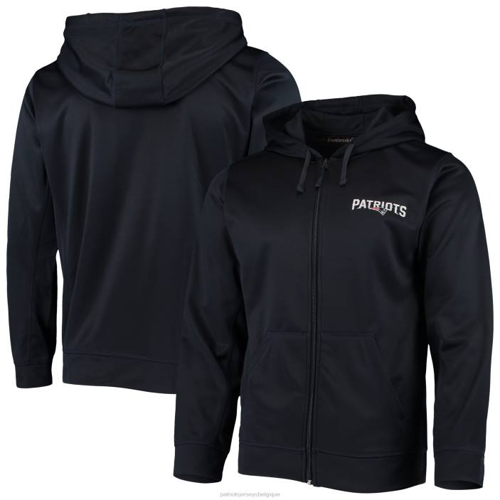 Patriots Jersey Hommes sweat à capuche zippé en molleton bleu marine dunbrooke trophy vêtements 864Z674