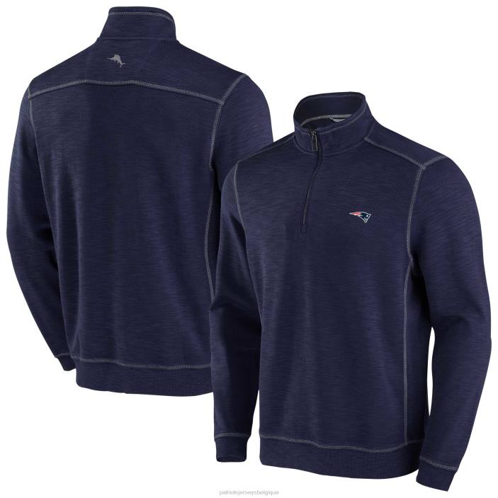 Patriots Jersey Hommes tommy bahama marine pull à demi-zip tobago bay big & tall vêtements 864Z634