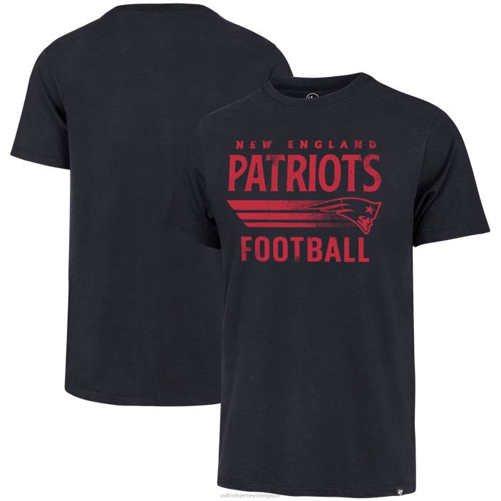 Patriots Jersey Hommes 47 t-shirt bleu marine mot-symbole rider franklin vêtements 864Z1994