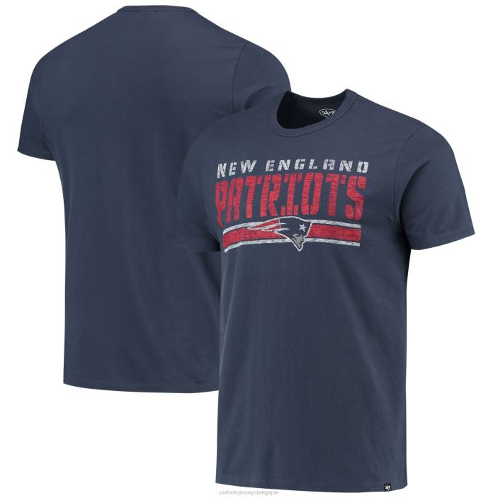Patriots Jersey Hommes 47 t-shirt bleu marine à rayures vêtements 864Z1909