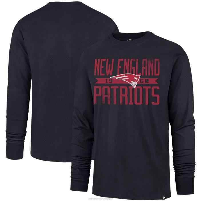 Patriots Jersey Hommes 47 t-shirt à manches longues franklin large marque marine vêtements 864Z1966