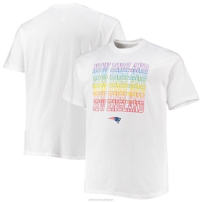 Patriots Jersey Hommes fanatics branded t-shirt blanc big & tall city pride vêtements 864Z1974
